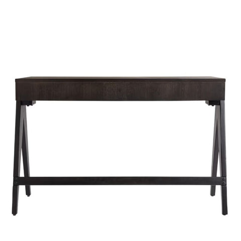 Rattan & Solid Wood Study Desk | Boho Home Office Writing Table – Oakvello