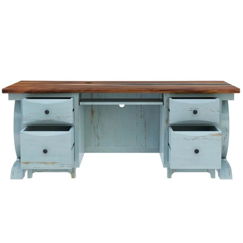 Jodhpur Two-Tone Solid Wood Office Table | Home Office Writing Desk – Oakvello