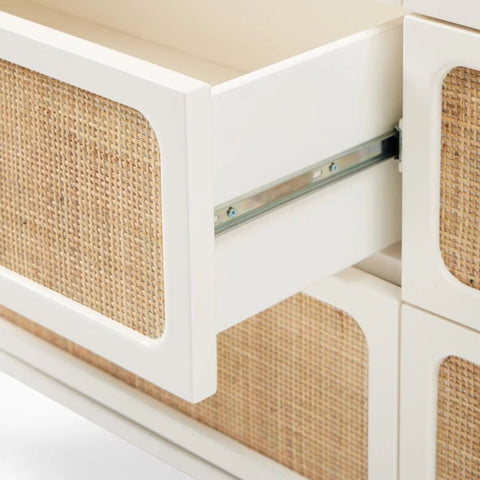 White Solid Mango Wood Dresser | Painted Bedroom Storage Chest – Oakvello