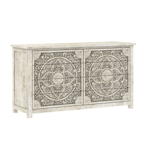 Solid Wood 8-Drawer Chest | Large Bedroom Storage Dresser – Oakvello