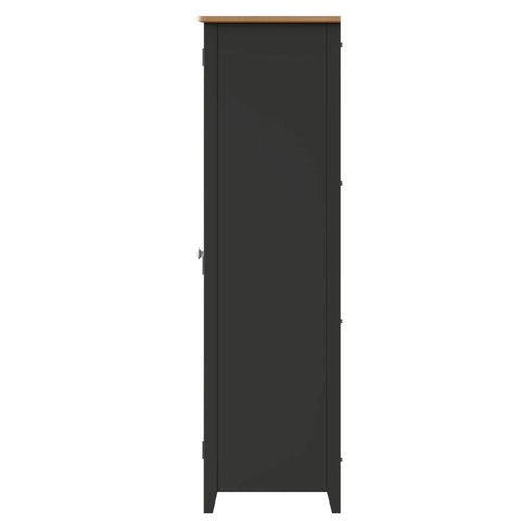 Solid Wood 2-Door Full Hanging Wardrobe | Bedroom Storage Furniture – Oakvello