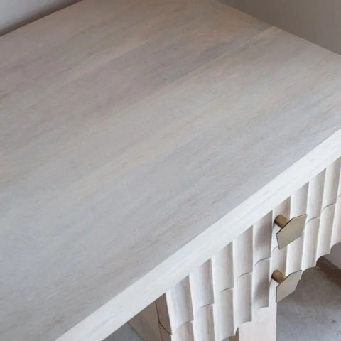 White Solid Wood Console Desk | Home Office & Entryway Furniture – Oakvello