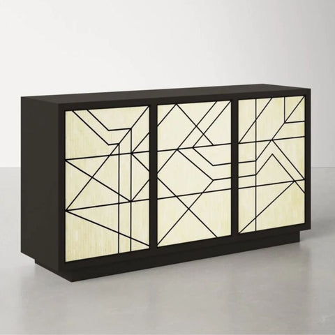 Ajmeri Bone Inlay Sideboard | Artisan Handcrafted Living Room Storage – Oakvello