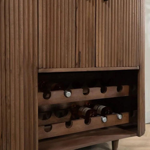 Modern Solid Wood Bar Cabinet | Home Bar Storage Furniture – Oakvello