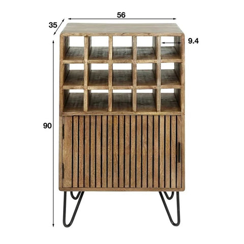 Solid Wood Wine Cabinet | Handcrafted Home Bar Storage Furniture – Oakvello
