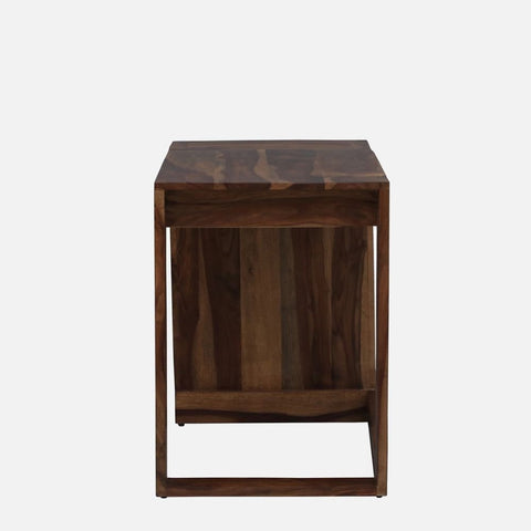Teak Finish Solid Sheesham Wood Study Table | Home Office Writing Desk – Oakvello
