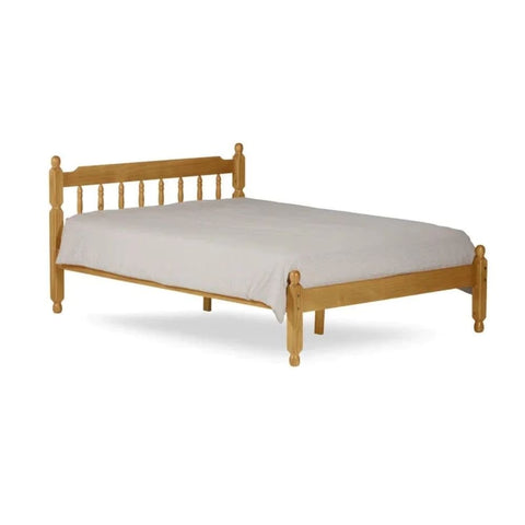 Jodhpuri Solid Pine Wood Bed | Handcrafted Heritage Bedroom Furniture – Oakvello