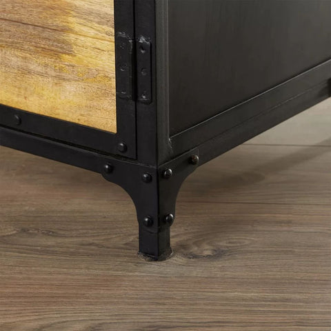Industrial Solid Wood Large Sideboard | Bold Living Room Storage – Oakvello