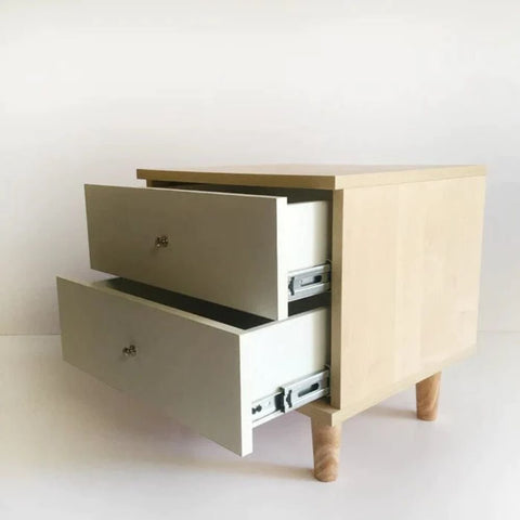Multi-Drawer Box Design Solid Wood Bedside Table | Bedroom Nightstand – Oakvello