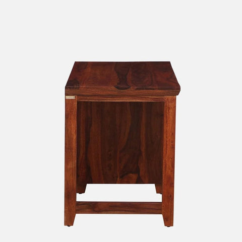 Honey Oak Finish Solid Sheesham Wood Writing Table | Home Office Desk – Oakvello
