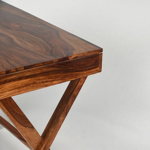 Viha Solid Mango Wood Study Table | Home Office Writing Desk – Oakvello