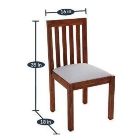 Solid Sheesham Wood Dining Chair Set of 2 | Heritage Kitchen Seating – Oakvello