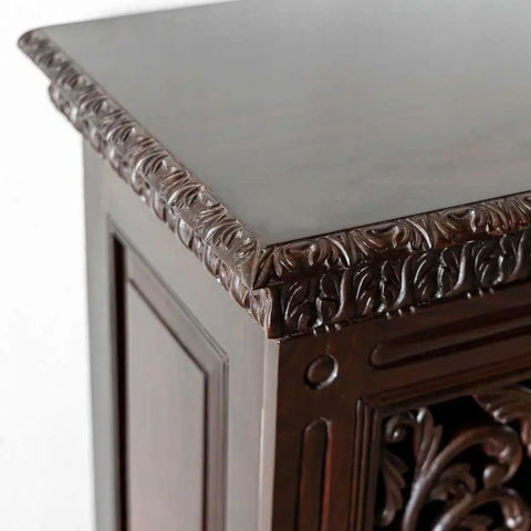 Traditional Carved Solid Rosewood Sideboard | Classic Living Room Storage – Oakvello