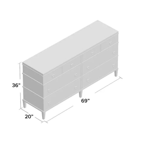 Solid Wood 8-Drawer Chest | Large Bedroom Storage Dresser – Oakvello