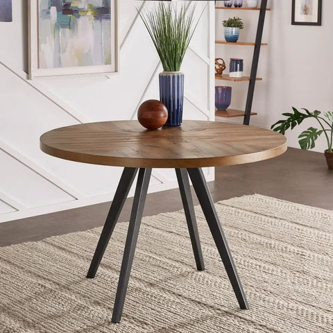 Oak Finish Solid Wood Dining Table | Classic Kitchen Furniture – Oakvello