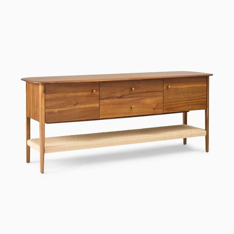 Solid Wood Media Console Table | TV Stand & Living Room Storage – Oakvello