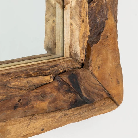 Rectangular Solid Wood Wall Mirror | Bedroom & Living Room Decor – Oakvello