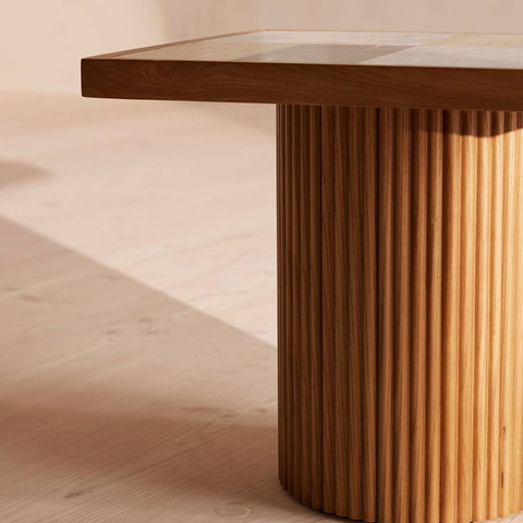 Cavern Solid Wood Side Table | Unique Living Room Accent Furniture – Oakvello