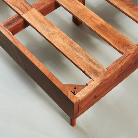 Acacia Wood Bed | Durable Solid Hardwood Bed Frame – Oakvello