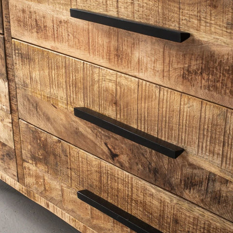 Solid Mango Wood Dresser | Bedroom Storage Chest of Drawers – Oakvello