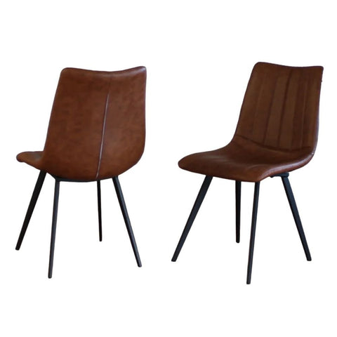Jodhpuri Brown Dining Chair Set of 2 | Solid Wood Kitchen Seating – Oakvello