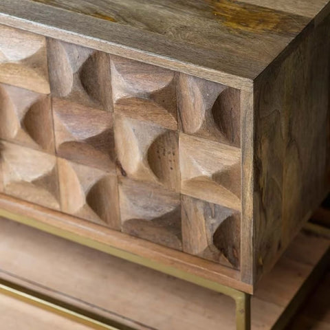 Solid Wood TV Unit | Media Console & Living Room Storage – Oakvello