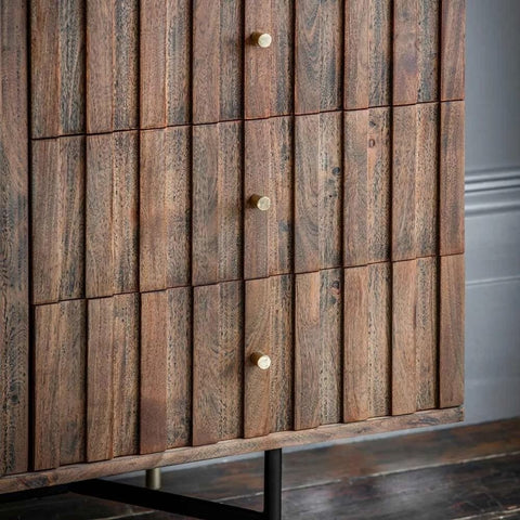 Solid Teak Wood Sideboard | Handcrafted Living Room Storage Cabinet – Oakvello