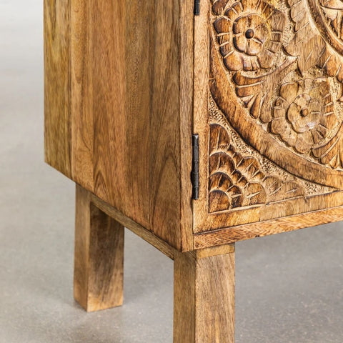 Wiluna Solid Mango Wood Sideboard | Living Room Storage Cabinet – Oakvello