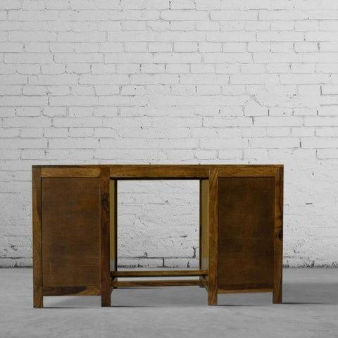 Solid Wood Study Table | Handcrafted Home Office Writing Desk – Oakvello