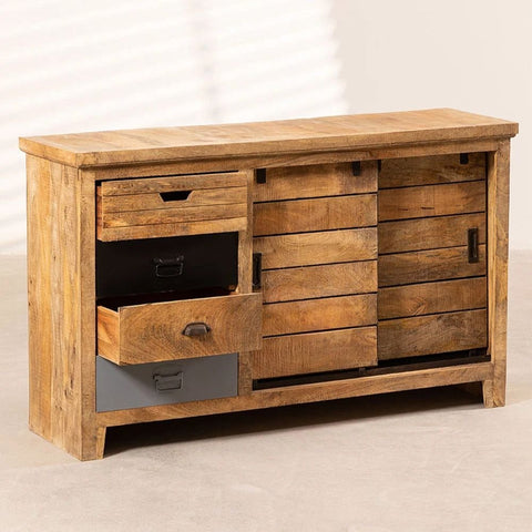 Ahdri Solid Wood Sideboard | Living Room Storage Cabinet – Oakvello