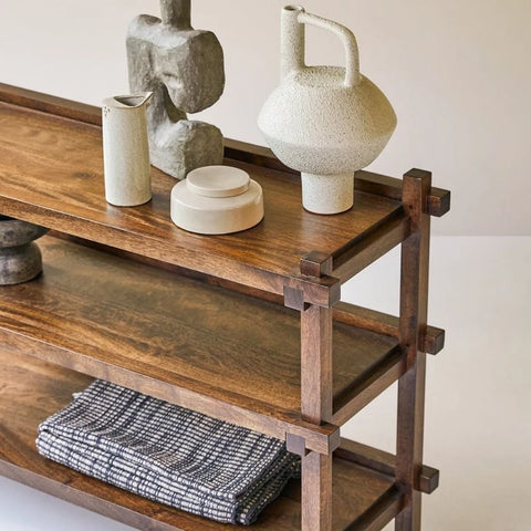 Solid Mango Wood Console Table | Entryway & Hallway Furniture – Oakvello