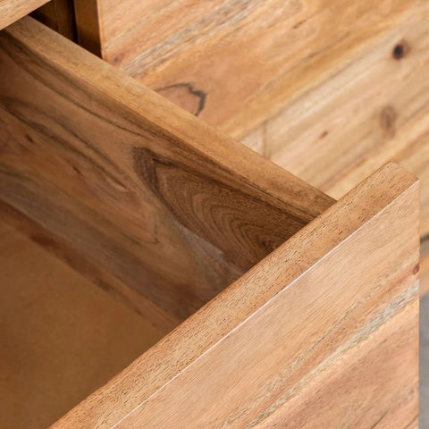 Tasmani Acacia Wood Sideboard | Solid Hardwood Storage Cabinet – Oakvello
