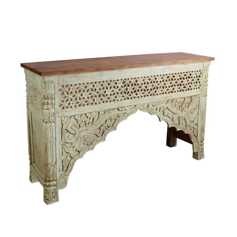 Green Solid Wood Console Table | Bold Entryway & Hallway Furniture – Oakvello