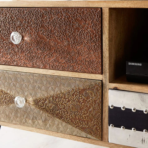 Artisan Limited Edition Small Solid Wood Media Unit | TV Console – Oakvello