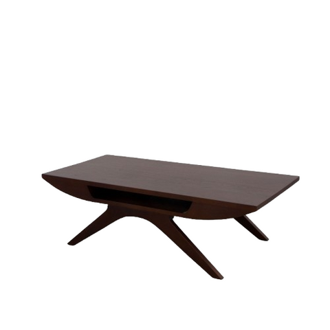 Kairos Cross Coffee Table | Solid Sheesham Wood | Dark Walnut Finish