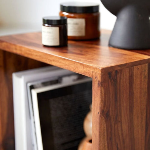 Solid Wood End Table | Living Room Accent Side Table – Oakvello