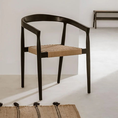 Visby Solid Teak Wood Dining Chair | Scandinavian Kitchen Seating – Oakvello