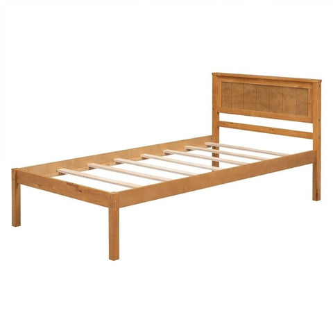 Solid Wood Queen Size Bed with Headboard | Premium Bedroom Furniture – Oakvello