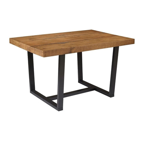 Rustic Oak Distressed Solid Wood Dining Table | Farmhouse Kitchen Furniture – Oakvello