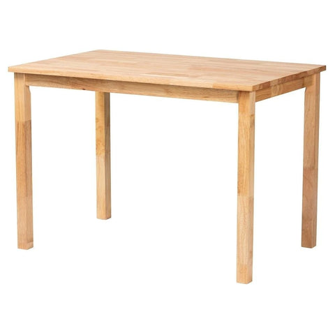 43-Inch Natural Brown Finish Solid Wood Dining Table | Kitchen Furniture – Oakvello