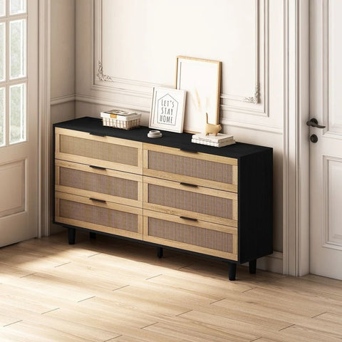 Black Solid Wood Storage Cabinet | Bedroom Furniture – Oakvello