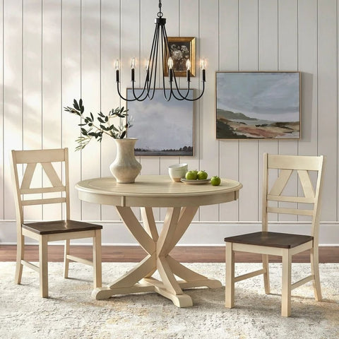 Solid Wood Dining Chair Set of 2 | Stylish Kitchen Seating – Oakvello