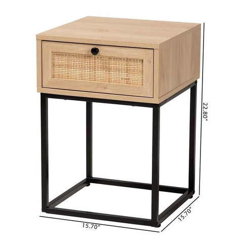 Solid Wood 1-Drawer End Table | Living Room Accent Side Table – Oakvello