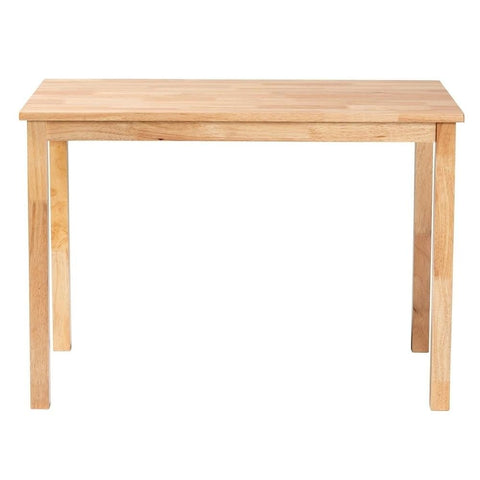 43-Inch Natural Brown Finish Solid Wood Dining Table | Kitchen Furniture – Oakvello