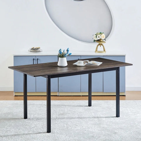 Solid Wood & Metal Dining Table | Industrial Kitchen & Dining Furniture – Oakvello