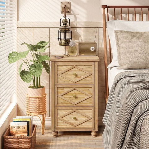 Solid Wood Living Room Bedside Table | Versatile Side & Nightstand – Oakvello