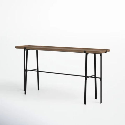Solid Wood & Metal Console Table | Industrial Entryway Furniture – Oakvello
