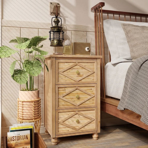 Solid Wood Living Room Bedside Table | Versatile Side & Nightstand – Oakvello
