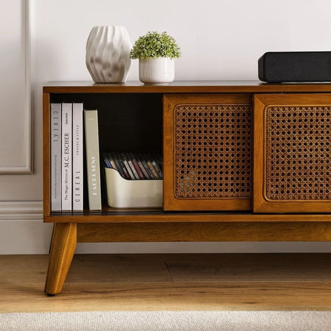 Walnut Solid Wood Desk with Cord Management | Home Office Furniture – Oakvello
