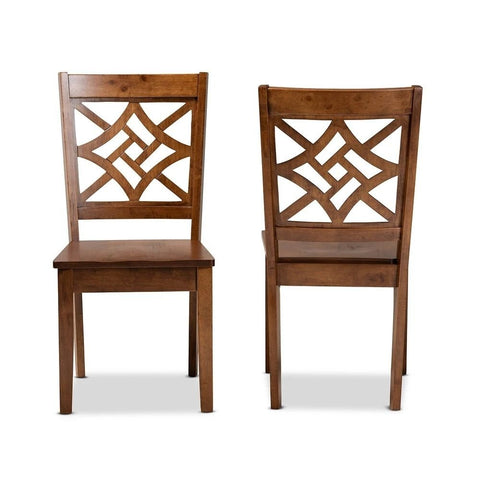 Modern Contemporary Dining Chair Set of 2 | Solid Wood Kitchen Seating – Oakvello